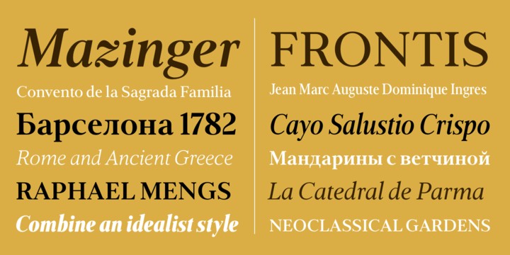 Frontis Medium Italic Font preview
